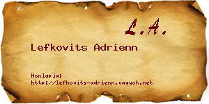 Lefkovits Adrienn névjegykártya