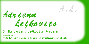 adrienn lefkovits business card